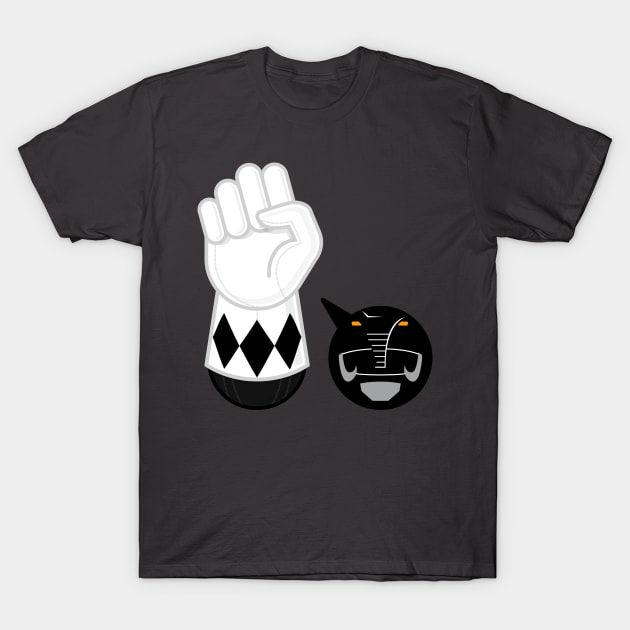 BLACK RANGER hand-power T-Shirt by LuksTEES